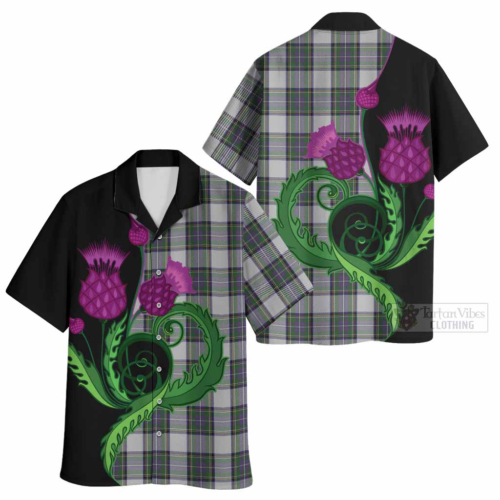 Pritchard Tartan Hawaiian Shirt Traditional Scottish Thistle