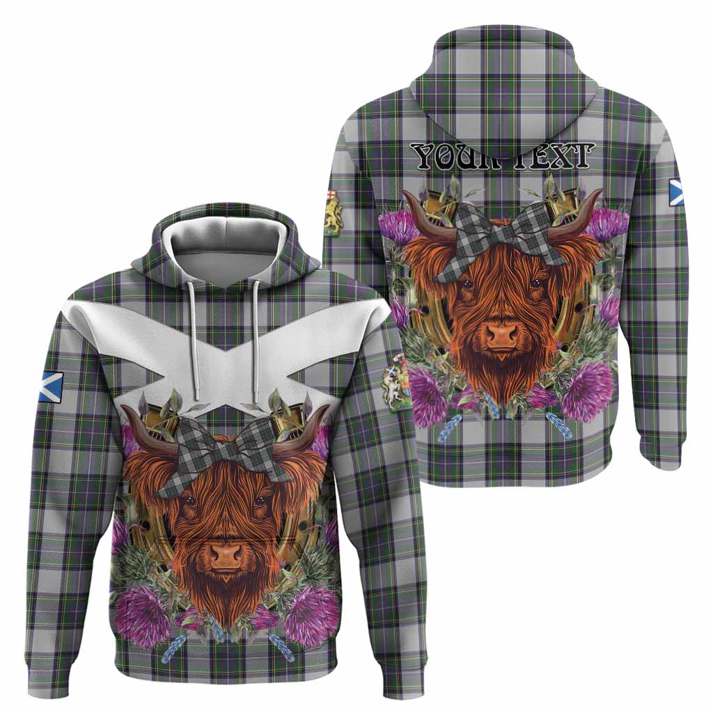 Pritchard Tartan Hoodie Scottish Thistle Heilan Coo
