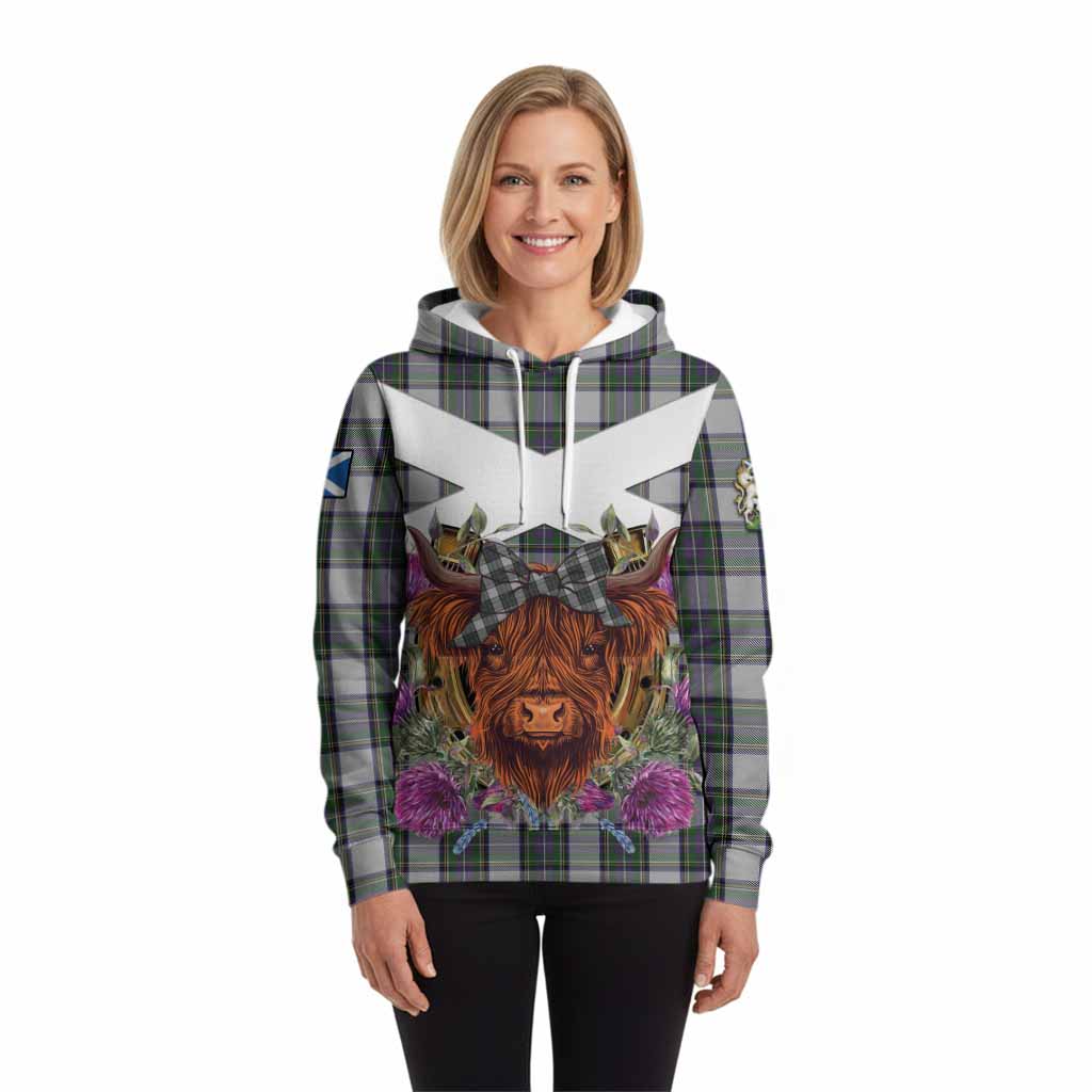 Pritchard Tartan Hoodie Scottish Thistle Heilan Coo