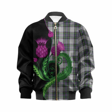 Pritchard Tartan Kid Bomber Jacket Traditional Scottish Thistle