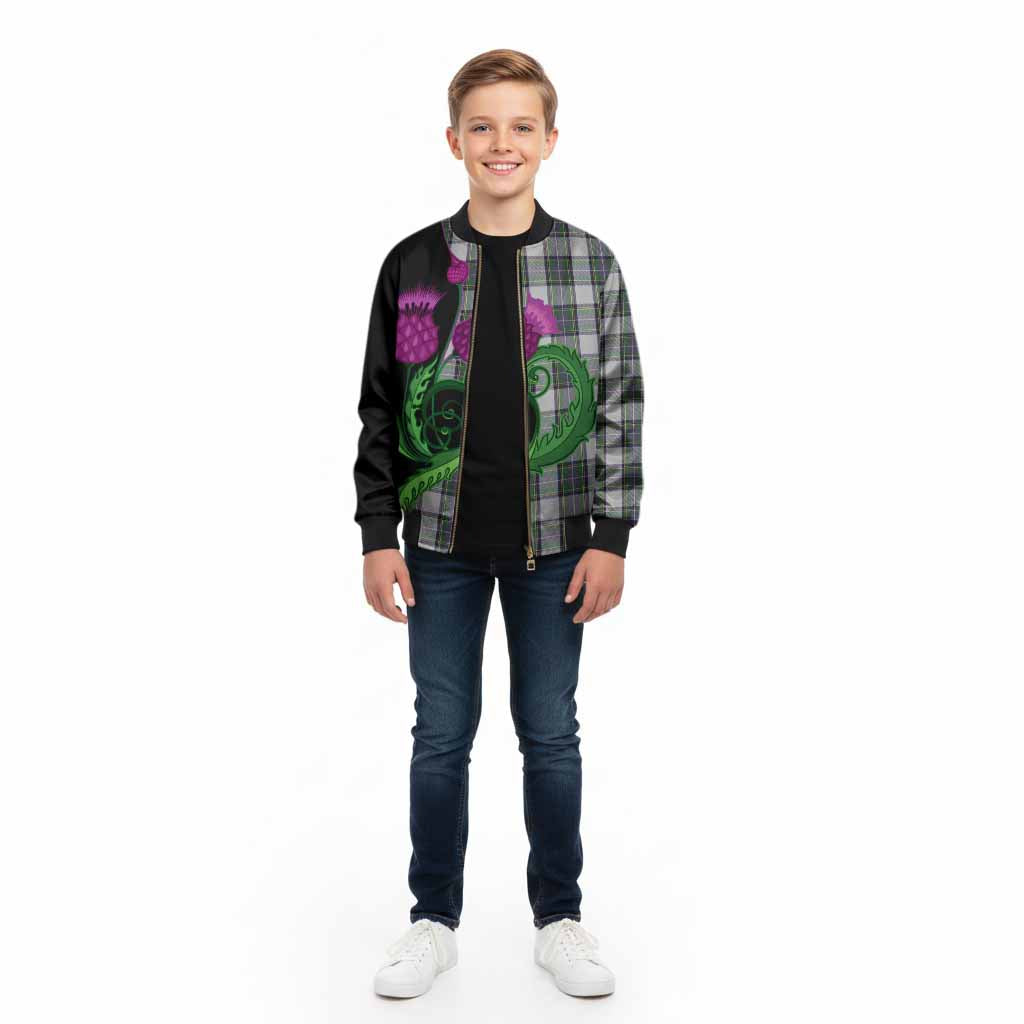 Pritchard Tartan Kid Bomber Jacket Traditional Scottish Thistle