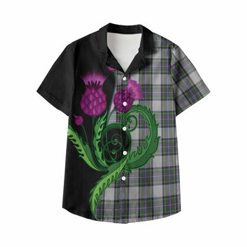 Pritchard Tartan Kid Hawaiian Shirt Traditional Scottish Thistle