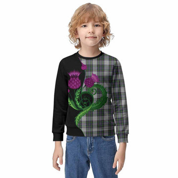 Pritchard Tartan Kid Knitted Sweatshirt Traditional Scottish Thistle