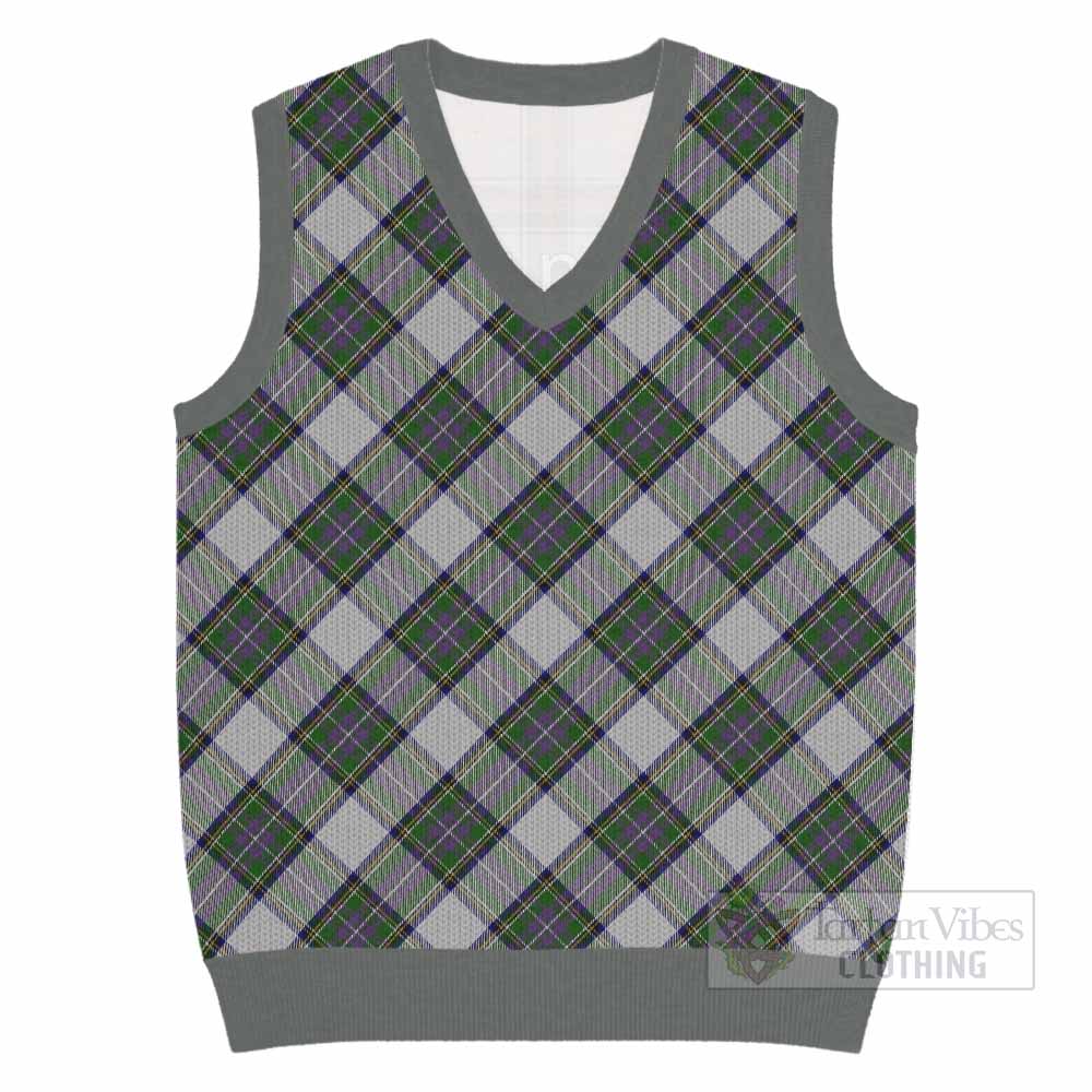Pritchard Tartan  Knitted V-Neck Vest Cross Style