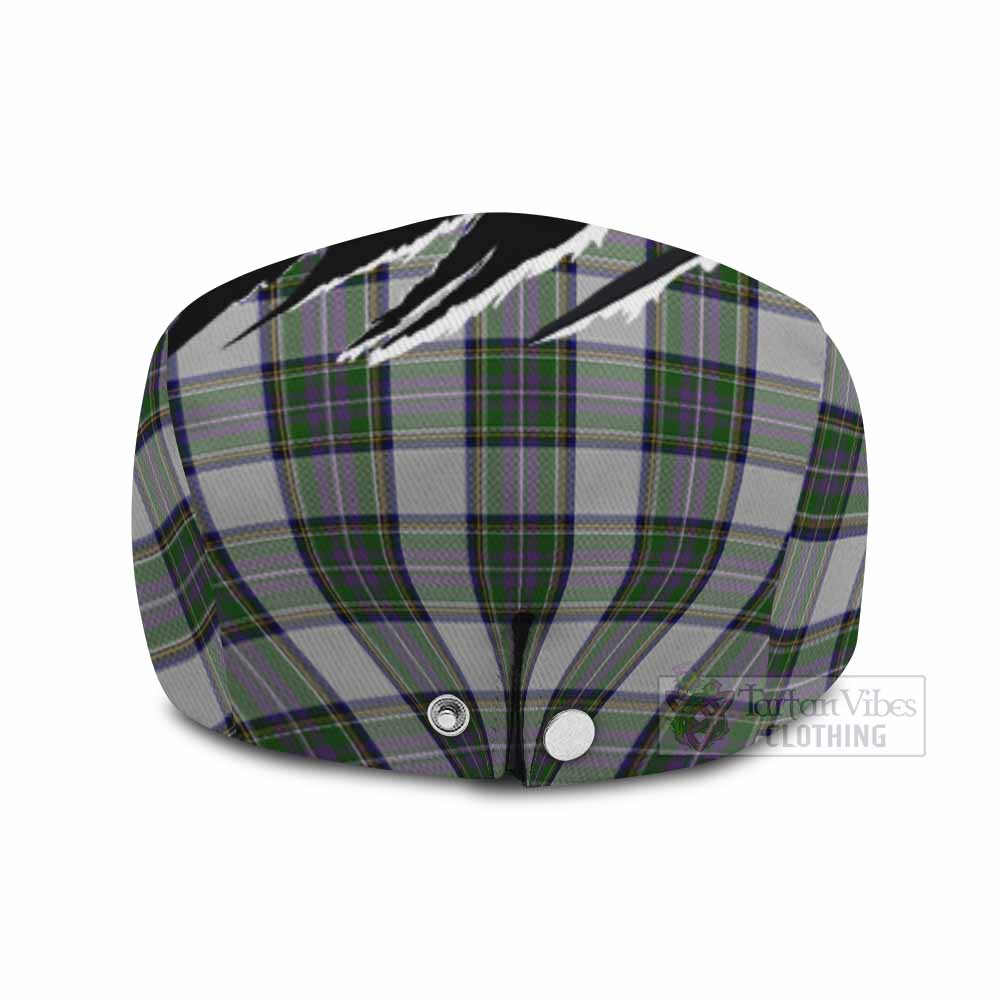 Pritchard Tartan Loch Ness Monster Flat Cap, Jeff Cap Celtic Knot Nessie Art