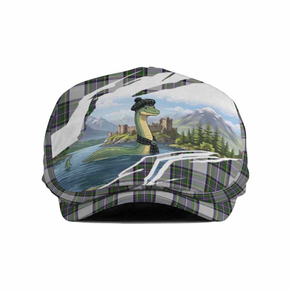 Pritchard Tartan Loch Ness Monster Scottish Heritage Art Flat Cap, Jeff Cap