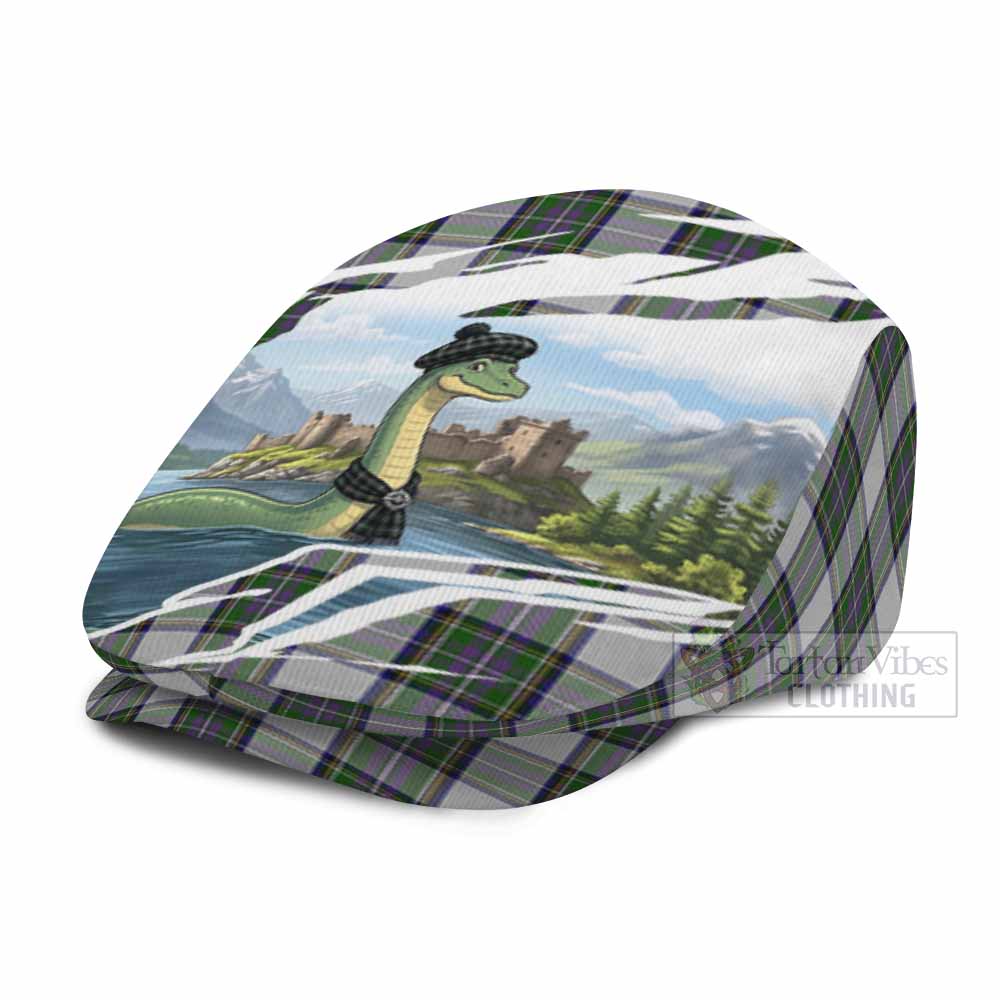 Pritchard Tartan Loch Ness Monster Scottish Heritage Art Flat Cap, Jeff Cap