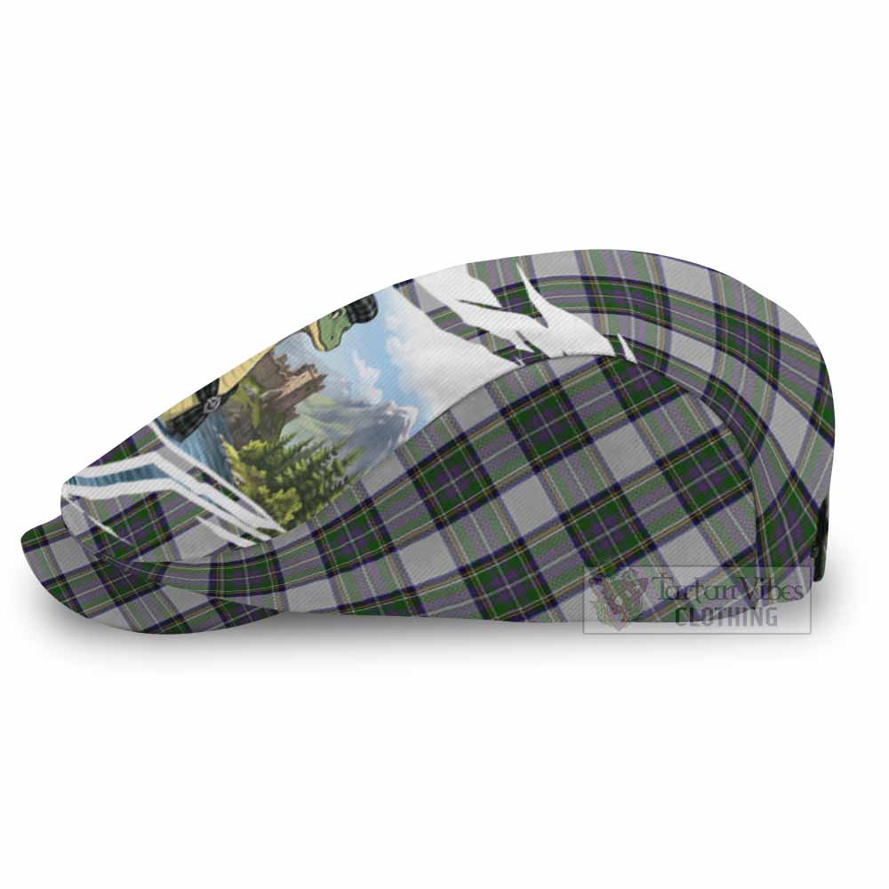 Pritchard Tartan Loch Ness Monster Scottish Heritage Art Flat Cap, Jeff Cap