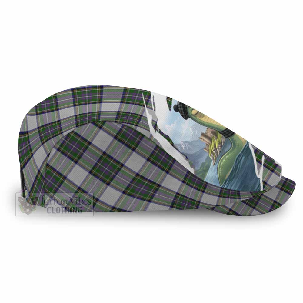 Pritchard Tartan Loch Ness Monster Scottish Heritage Art Flat Cap, Jeff Cap