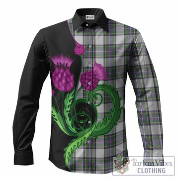Pritchard Tartan Long Sleeve Button Shirts Traditional Scottish Thistle