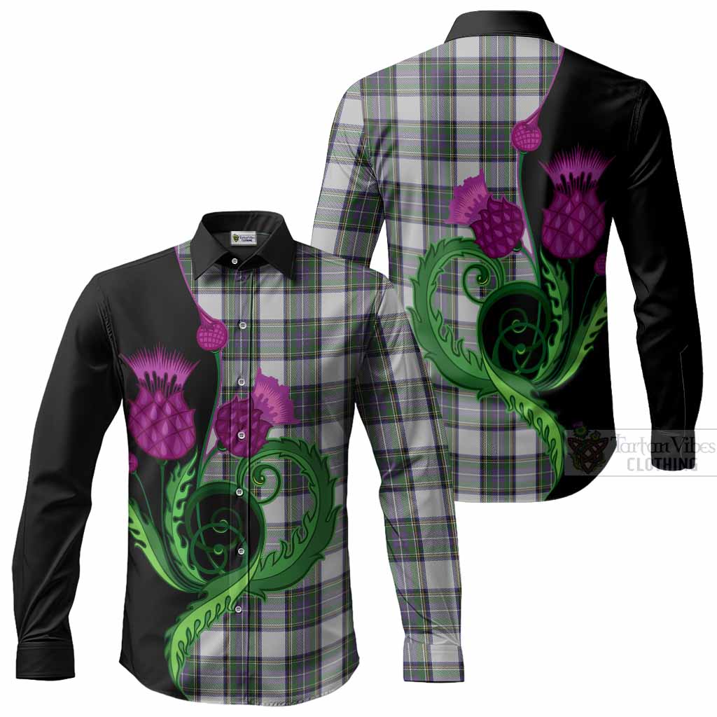 Pritchard Tartan Long Sleeve Button Shirts Traditional Scottish Thistle