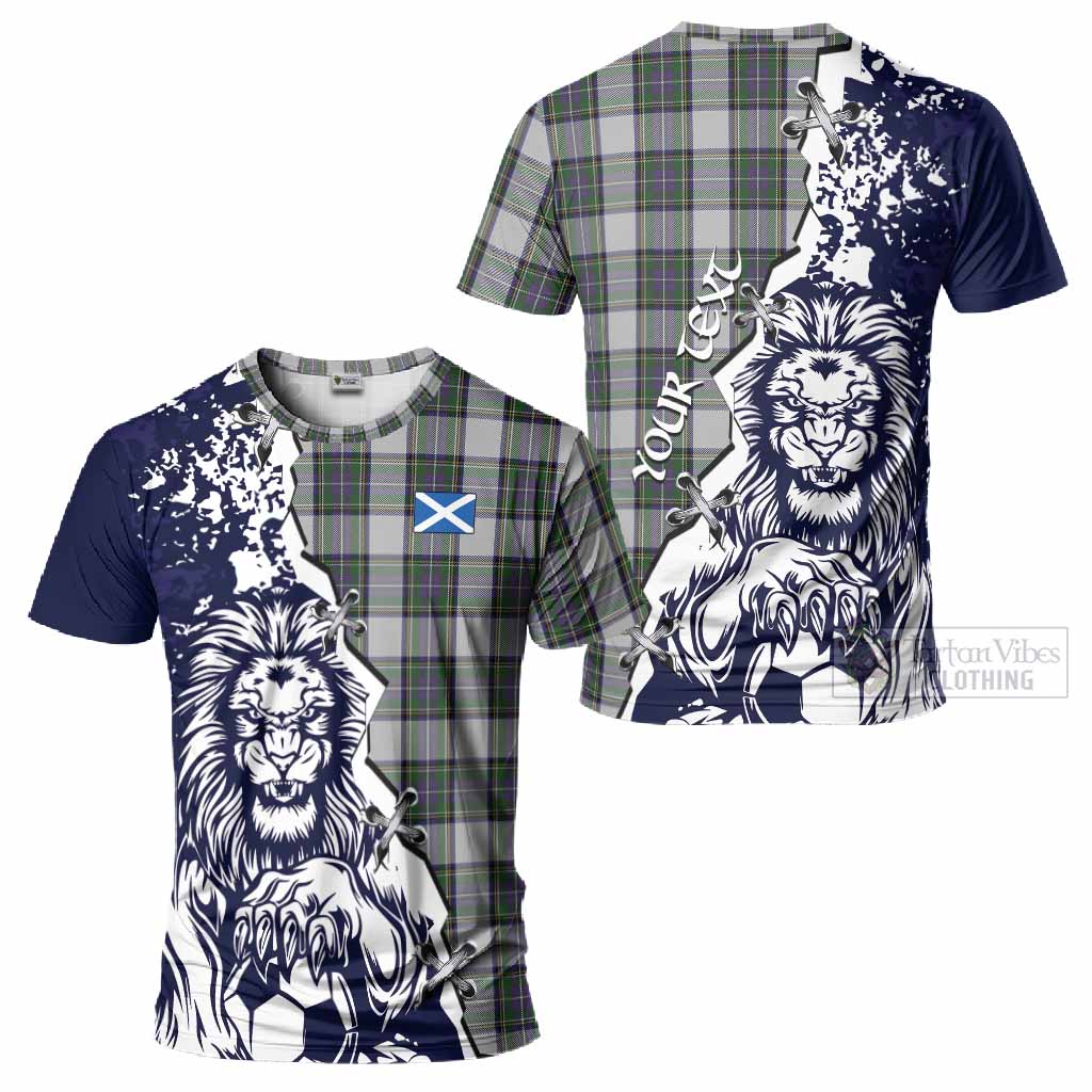 Pritchard Tartan Scottish T-Shirt Angry Lion With Soccer Ball Style