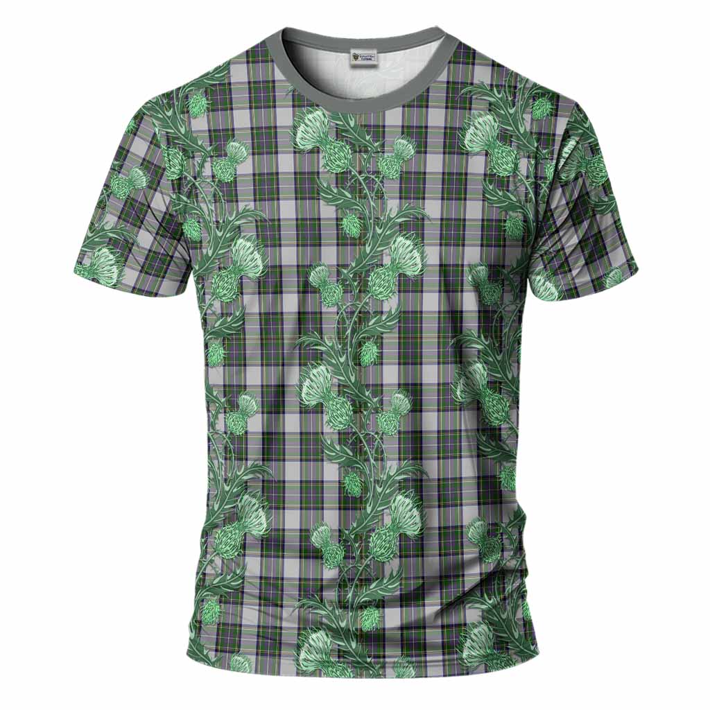 Pritchard Tartan T-Shirt Seamless Scottish Thistle Flowers