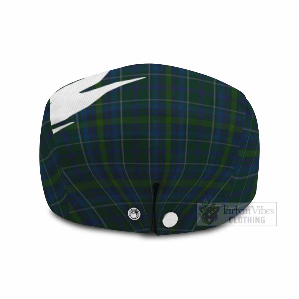 Protheroe of Wales Tartan Loch Ness Monster Scottish Heritage Art Flat Cap, Jeff Cap