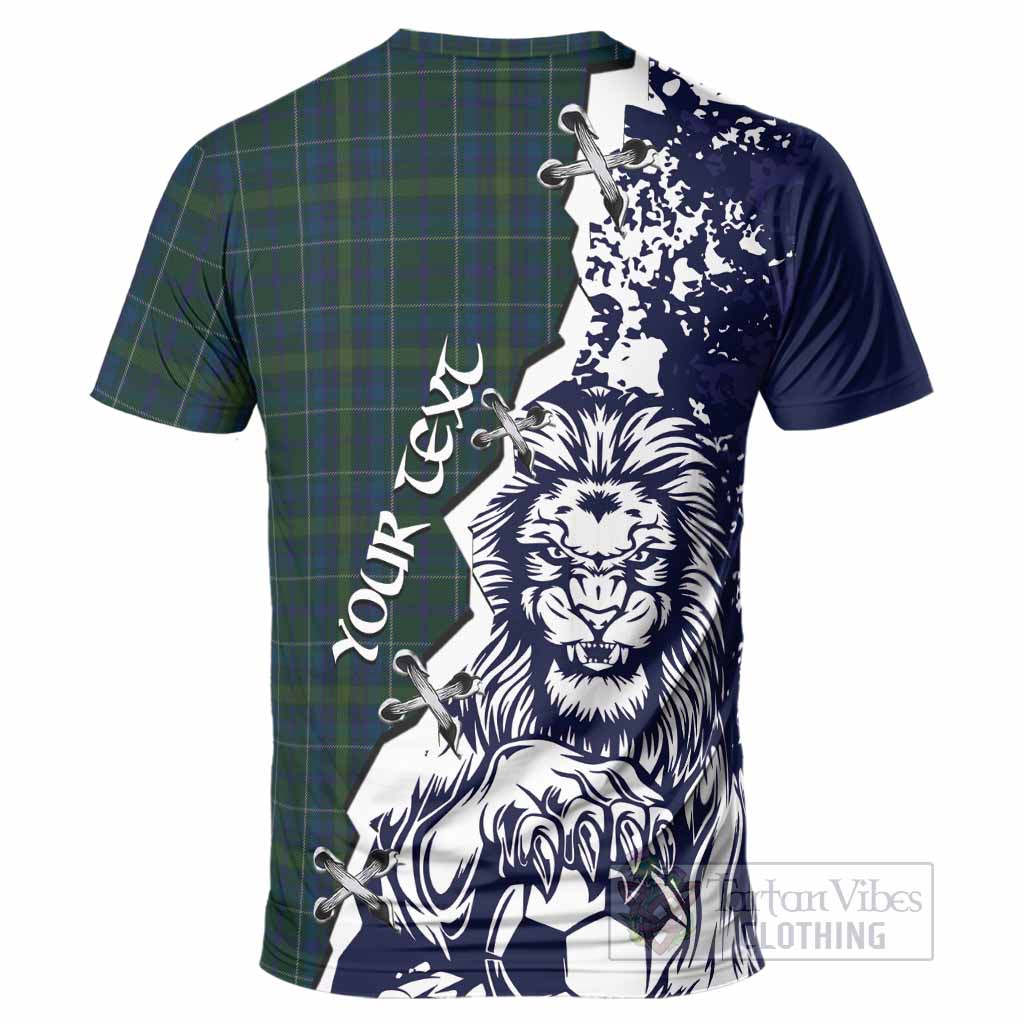 Protheroe of Wales Tartan Scottish T-Shirt Angry Lion With Soccer Ball Style