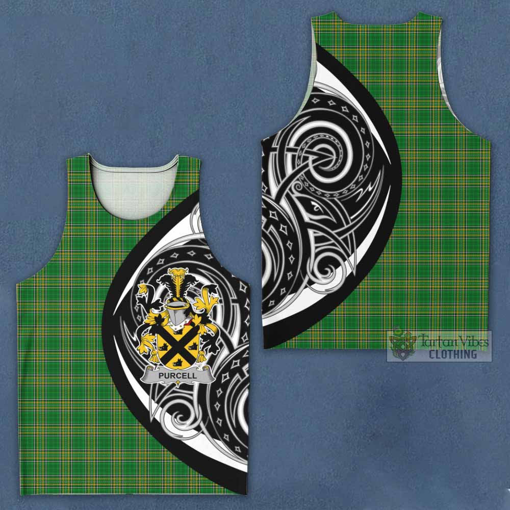 Tartan Vibes Clothing Purcell Irish Clan Men's Tank Top Celtic Circle Style