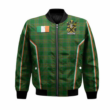 Purcell Irish Clan Coat of Arm Tartan Bomber Jacket Flag Style