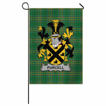 Purcell Irish Clan Tartan Garden Flag with Coat of Arms