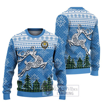 Purves Clan Christmas Ugly Sweater Celtic Reindeer Style Unisex - Tartan Vibes Clothing