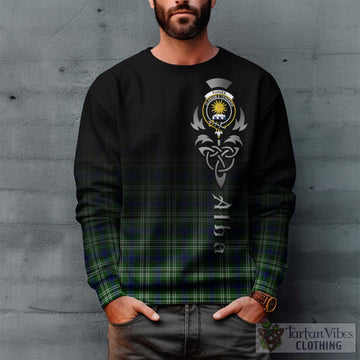 Purves Tartan Sweatshirt Featuring Alba Gu Brath Family Crest Celtic Inspired Unisex - Tartan Vibes Clothing