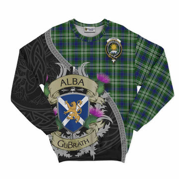 Purves Tartan Family Crest Sweatshirt Lion Rampant Royal Thistle Shield Celtic Inspired Unisex - Tartan Vibes Clothing