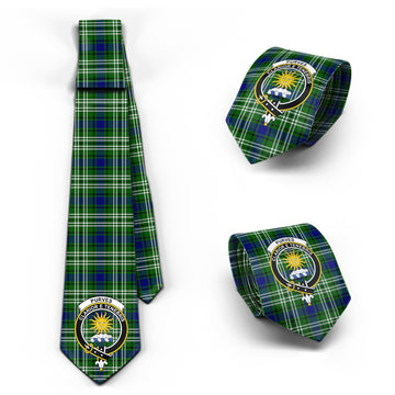 Purves Tartan Classic Necktie with Family Crest