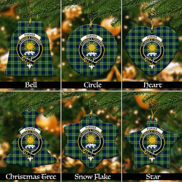 Purves Tartan Christmas Ceramic Ornaments with Family Crest Ceramic - Tartan Vibes Clothing