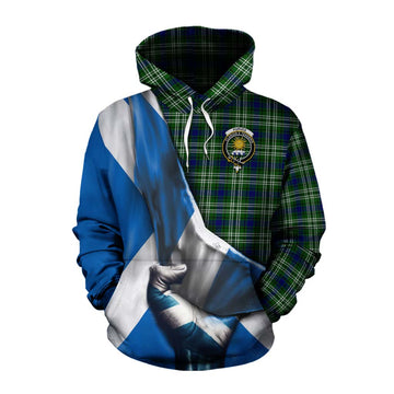 Purves Tartan Cotton Hoodie with Family Crest Scotland Patriotic Style Pullover Hoodie XS - Tartan Vibes Clothing