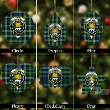 Purves Tartan Christmas Aluminium Ornament with Family Crest Aluminium - Tartan Vibes Clothing