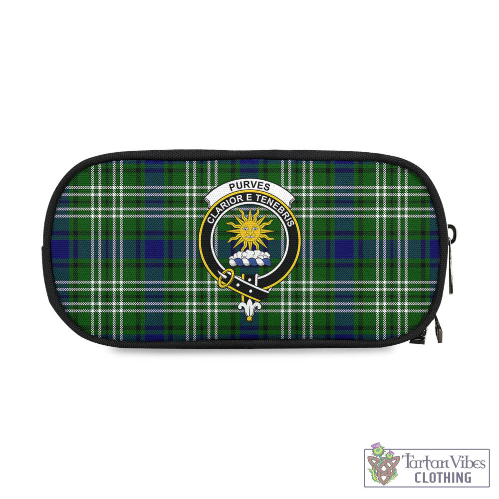Purves Tartan Pen and Pencil Case with Family Crest One Size 4.13*8.74 inch - Tartan Vibes Clothing