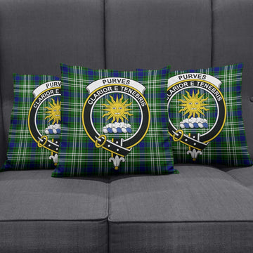 Purves Tartan Pillow Cover with Family Crest Rectangle Pillow Cover 51*91cm - Tartan Vibes Clothing