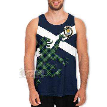 Purves Tartan Lion Rampant Men's Tank Top Proudly Display Your Heritage with Alba Gu Brath and Clan Name Men - Tartan Vibes Clothing