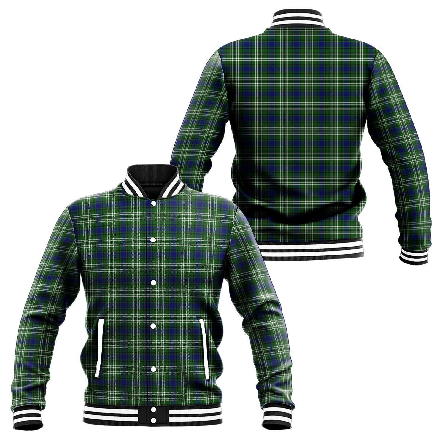 Purves Tartan Baseball Jacket Unisex - Tartan Vibes Clothing