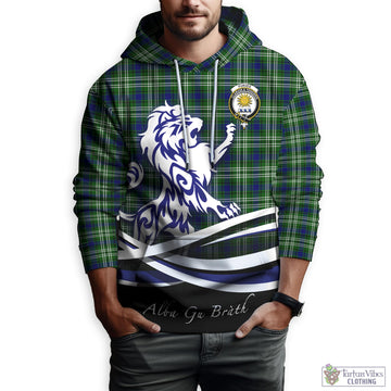 Purves Tartan Hoodie with Alba Gu Brath Regal Lion Emblem Zip Hoodie - Tartan Vibes Clothing