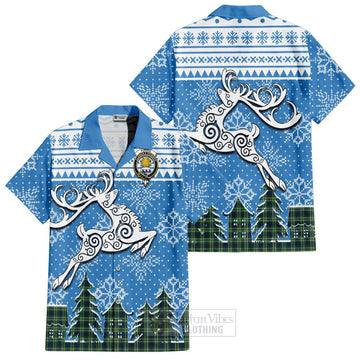 Purves Clan Christmas Hawaiian Shirt Celtic Reindeer Style Kid - Tartan Vibes Clothing