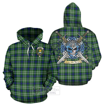 Purves Tartan Hoodie with Family Crest Celtic Skull Style Zip Hoodie - Tartan Vibes Clothing