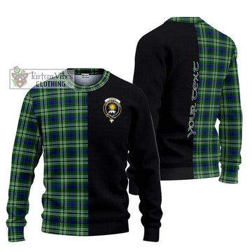 Purves Tartan Ugly Sweater with Family Crest and Half Of Me Style Unisex - Tartan Vibes Clothing