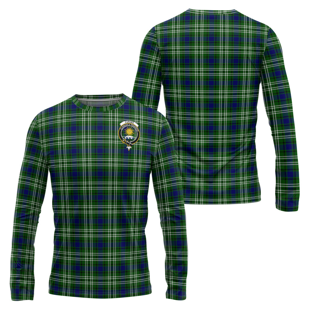 Purves Tartan Long Sleeve T-Shirt with Family Crest Unisex - Tartan Vibes Clothing