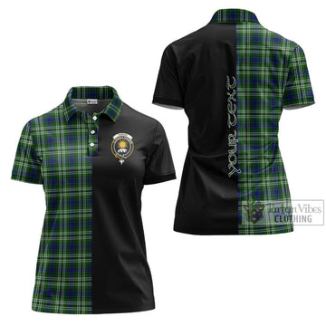 Purves Tartan Women's Polo Shirt with Family Crest and Half Of Me Style Women - Tartan Vibes Clothing