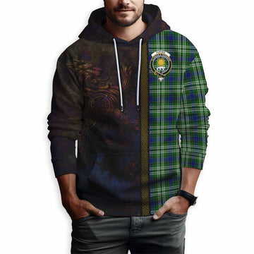 Purves Tartan Family Crest Hoodie Alba Gu Brath Be Brave Lion Ancient Style