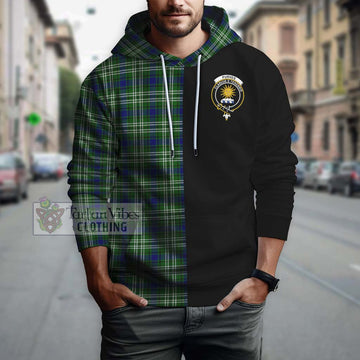 Purves Tartan Hoodie with Family Crest and Half Of Me Style - Tartan Vibes Clothing