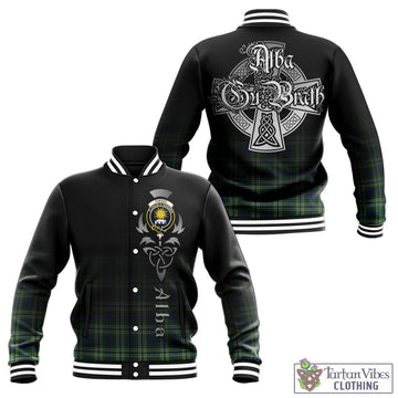 Purves Tartan Baseball Jacket Featuring Alba Gu Brath Family Crest Celtic Inspired - Tartan Vibes Clothing