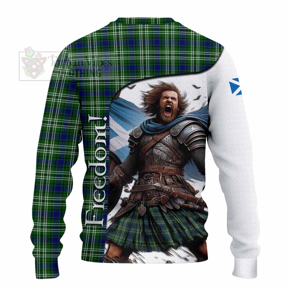 Purves Crest Tartan Knitted Sweater Inspired by the Freedom of Scottish Warrior - Tartan Vibes Clothing