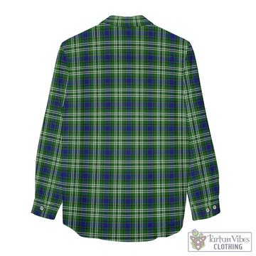Purves Tartan Women's Casual Shirt with Family Crest - Tartan Vibes Clothing