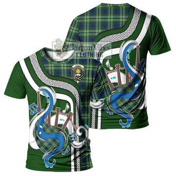 Purves Tartan T-Shirt with Epic Bagpipe Style - Tartanvibesclothing Shop