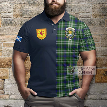 Purves Tartan Polo Shirt Alba with Scottish Lion Royal Arm Half Style - Tartan Vibes Clothing