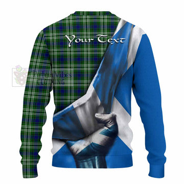 Purves Tartan Knitted Sweater with Family Crest Scotland Patriotic Style - Tartan Vibes Clothing