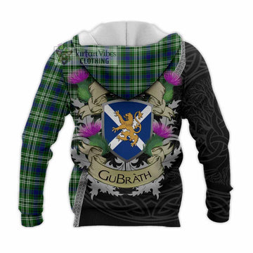 Purves Tartan Family Crest Knitted Hoodie Lion Rampant Royal Thistle Shield Celtic Inspired - Tartan Vibes Clothing