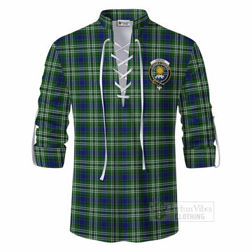 Purves Tartan Ghillie Kilt Shirt with Family Crest DNA In Me Style - Tartan Vibes Clothing