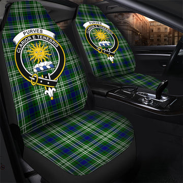 Purves Tartan Car Seat Cover with Family Crest - Tartan Vibes Clothing